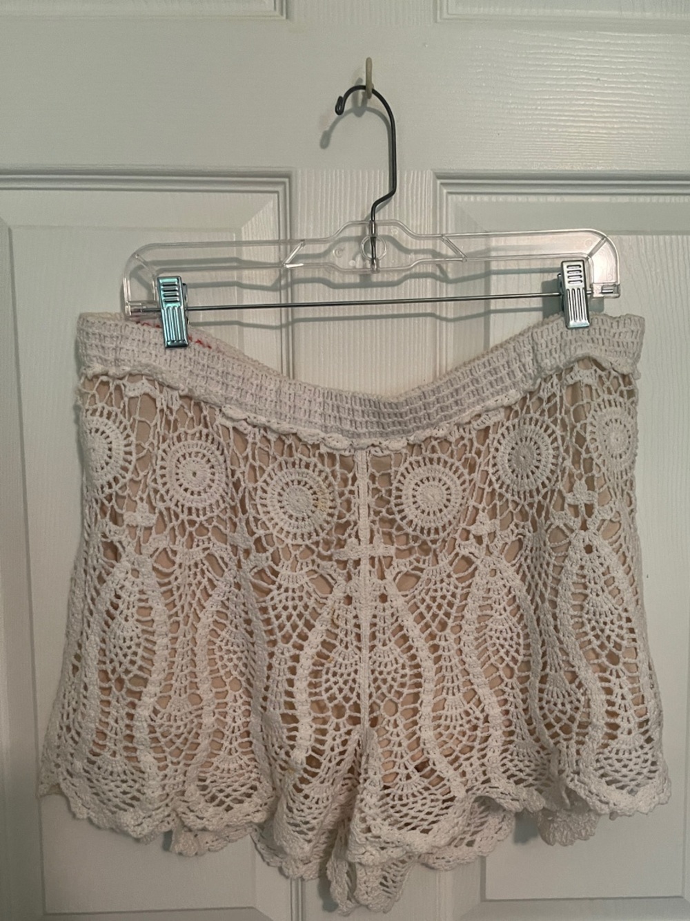 Anthropologie Crochet Lace Shorts — Cream